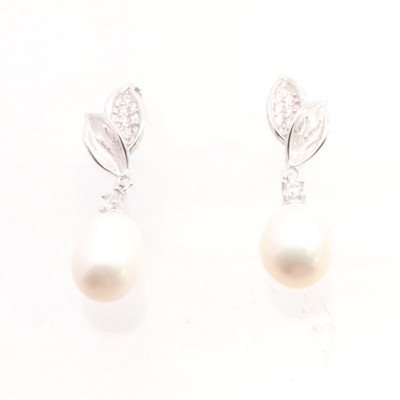 Orecchini Domar Gioielli Donna Orecchini perle argento 925 in Argento Cubic Zirconia EPB124204 - EPB124204